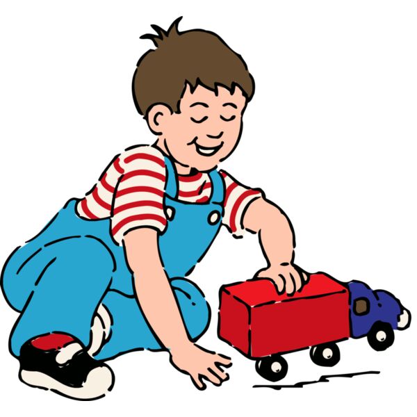Boy Playing with Truck Thumbnail